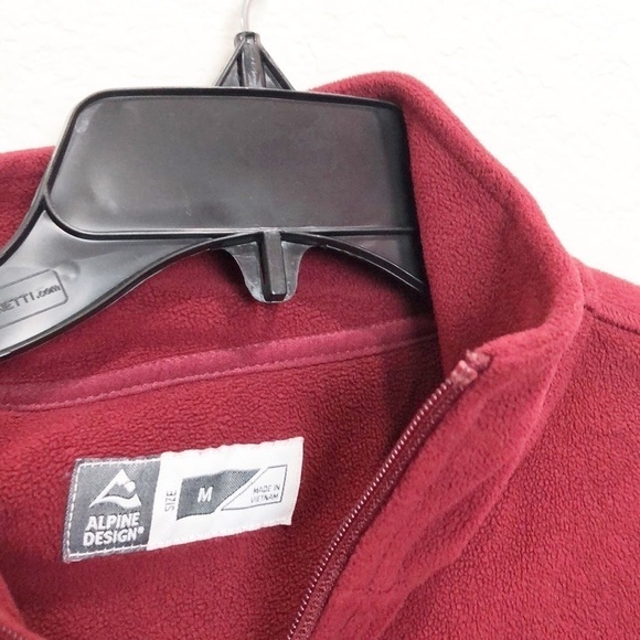 Alpine Designs red fleece half zip jacket - Picture 3 of 4